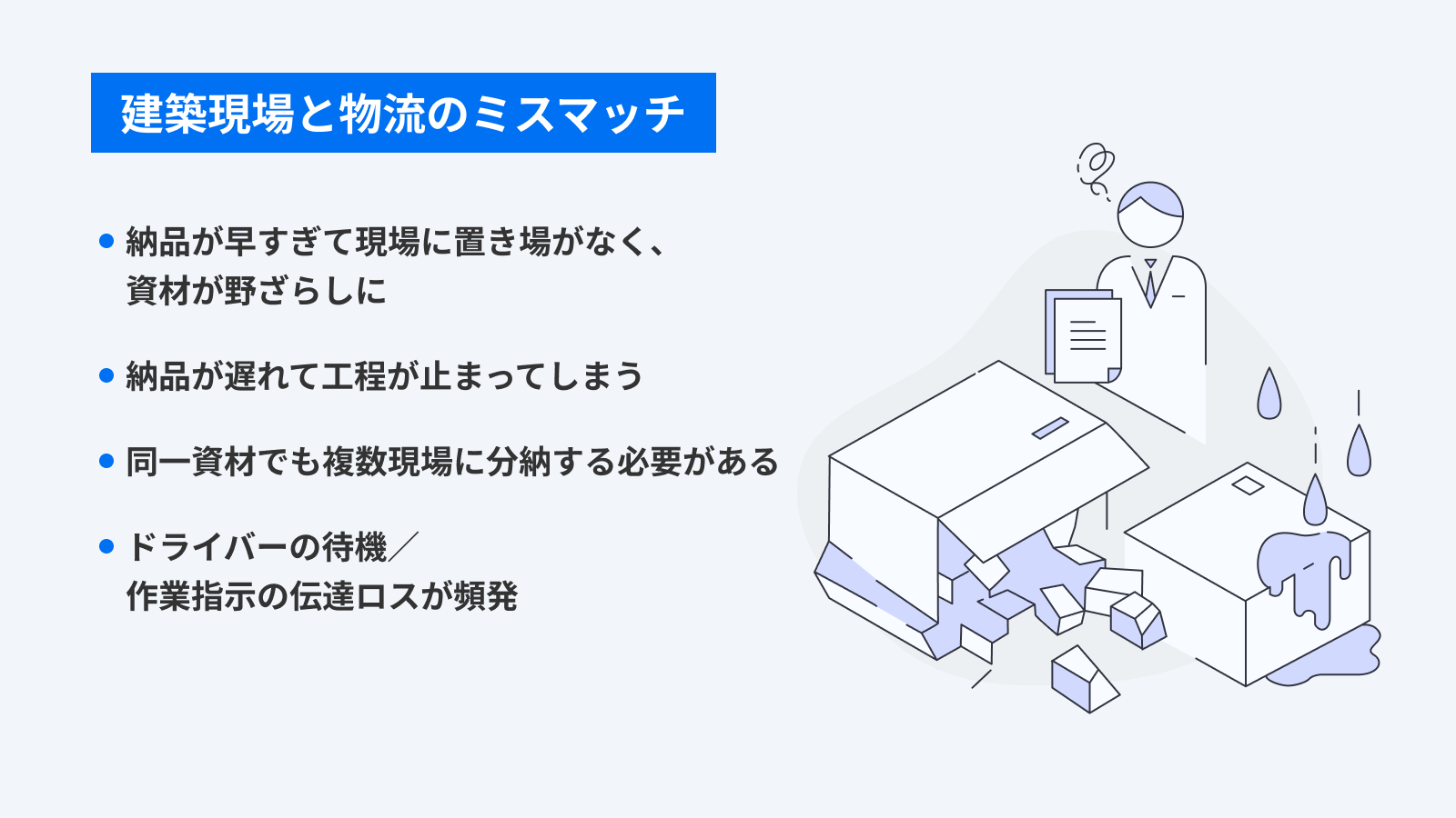【建築資材】現場近くに“仮置き場=資材デポ”を持てる柔軟性が工期対応力を生む